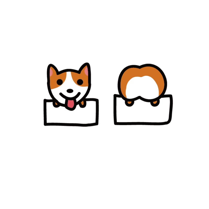 手繪白底姓名貼【防水、耐高溫】- 柯基50入-規格圖5