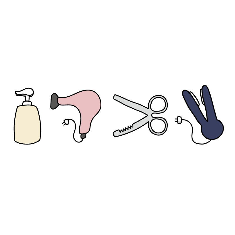 手繪白底姓名貼【防水、耐高溫】- 美髮師50入-規格圖4