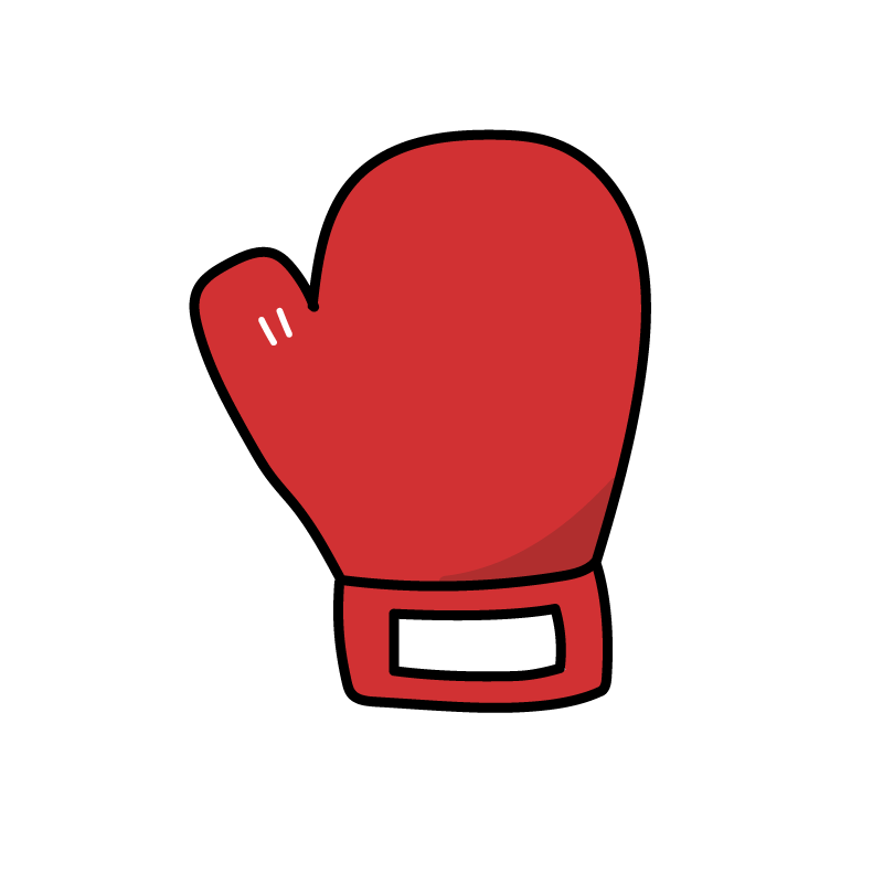 手繪白底姓名貼【防水、耐高溫】- 拳擊50入-規格圖4