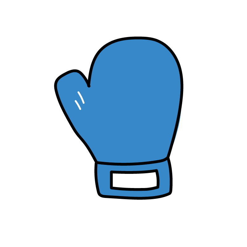 手繪白底姓名貼【防水、耐高溫】- 拳擊50入-規格圖4