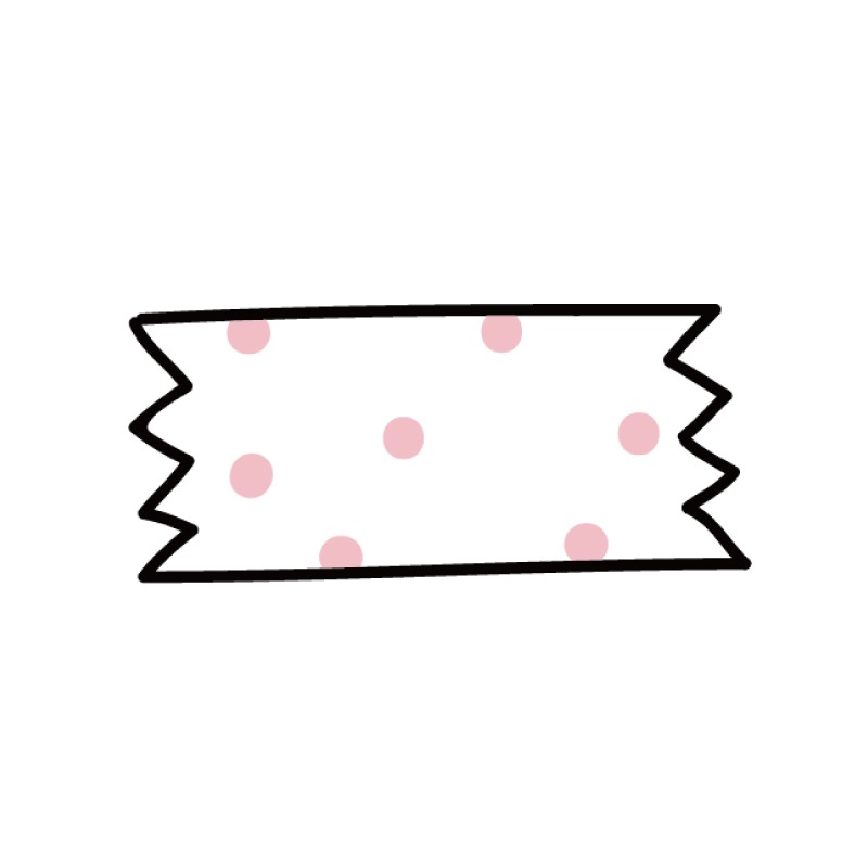 手繪白底姓名貼【防水、耐高溫】- 點點點50入-規格圖5