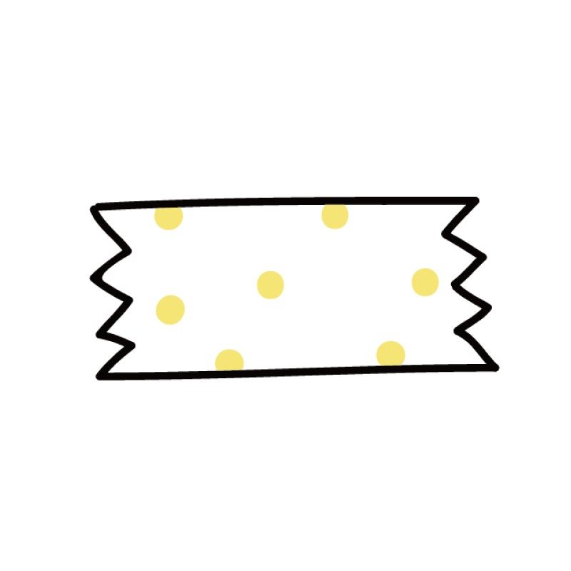 手繪白底姓名貼【防水、耐高溫】- 點點點50入-規格圖5