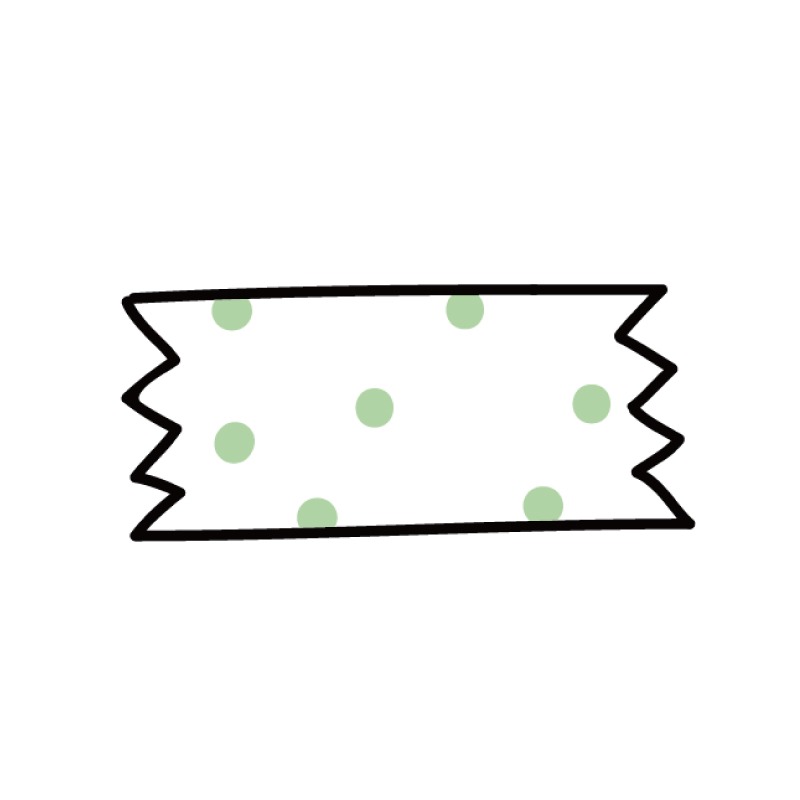 手繪白底姓名貼【防水、耐高溫】- 點點點50入-規格圖5