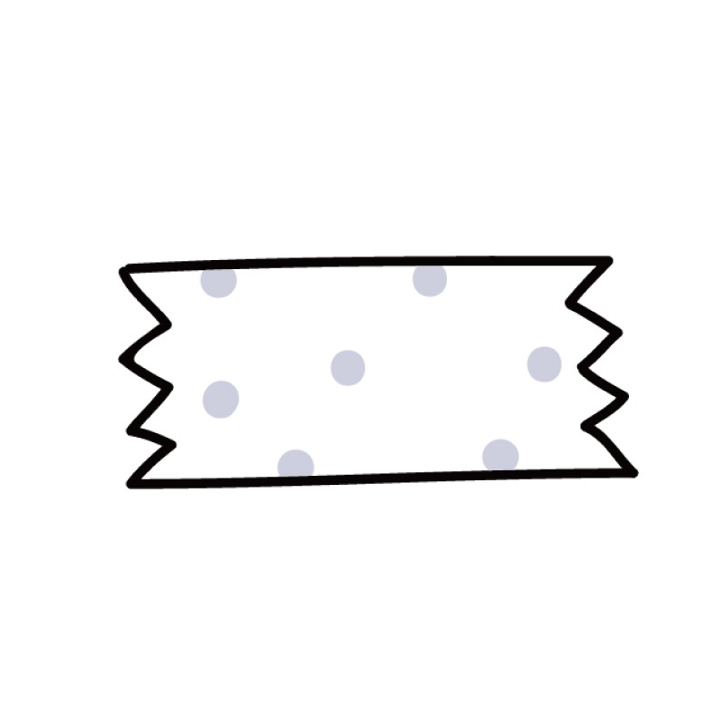 手繪白底姓名貼【防水、耐高溫】- 點點點50入-規格圖5