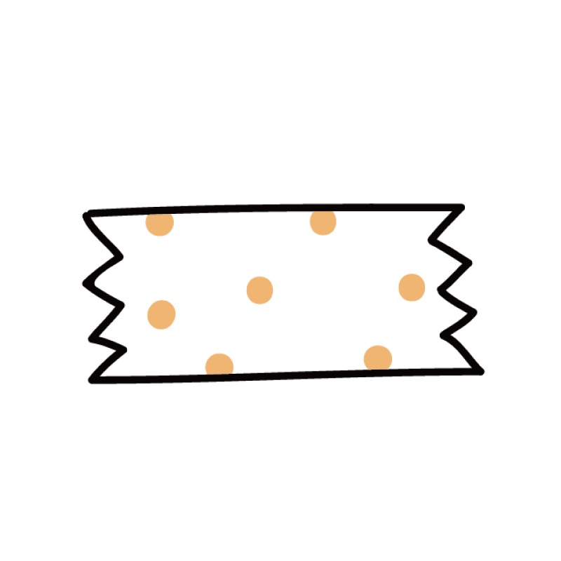 手繪白底姓名貼【防水、耐高溫】- 點點點50入-規格圖5