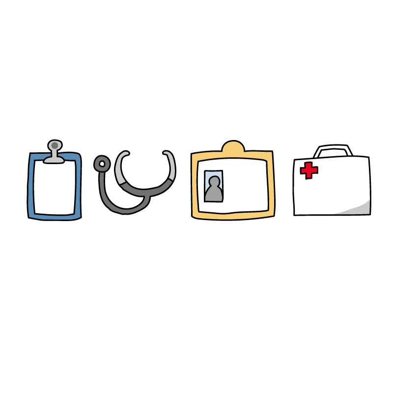 手繪白底姓名貼【防水、耐高溫】- 醫護50入-規格圖4