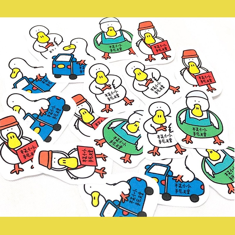 手繪白底姓名貼【防水、耐高溫】- 鵝鵝鵝50入-細節圖4