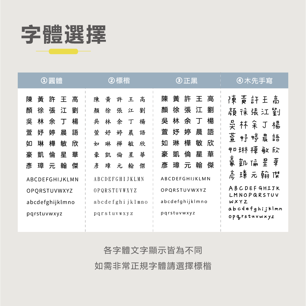 水晶姓名貼【轉印貼、線條貼】 - 素色款 126貼 (編號13-18)-細節圖9