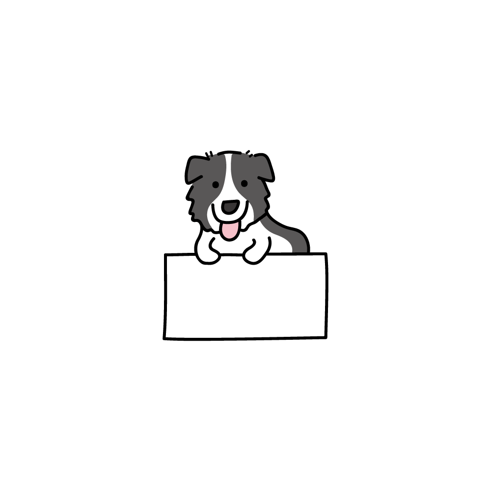手繪白底姓名貼【防水、耐高溫】- 邊境牧羊犬 50入-規格圖4