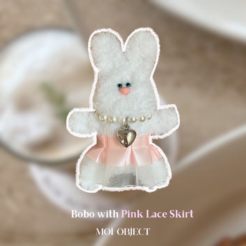 𝗆𝗈𝗂 𝗈𝖻𝗃𝖾𝖼𝗍 加購專區 裙子配件｜ 多巴胺小花夾⁺⊹ ﾟ韓國流行 手作兔兔吊飾-細節圖4