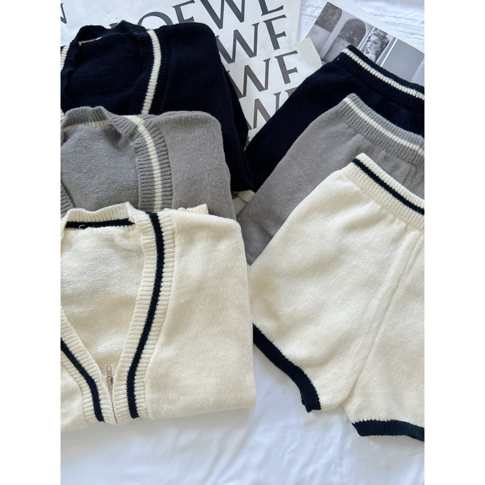 𝑊𝐸𝐼 𝐻𝑆𝐼𝑁 ♡︎（現貨） 休閒日光慵懶拉鍊外套+高腰短褲 A328 SU-細節圖3