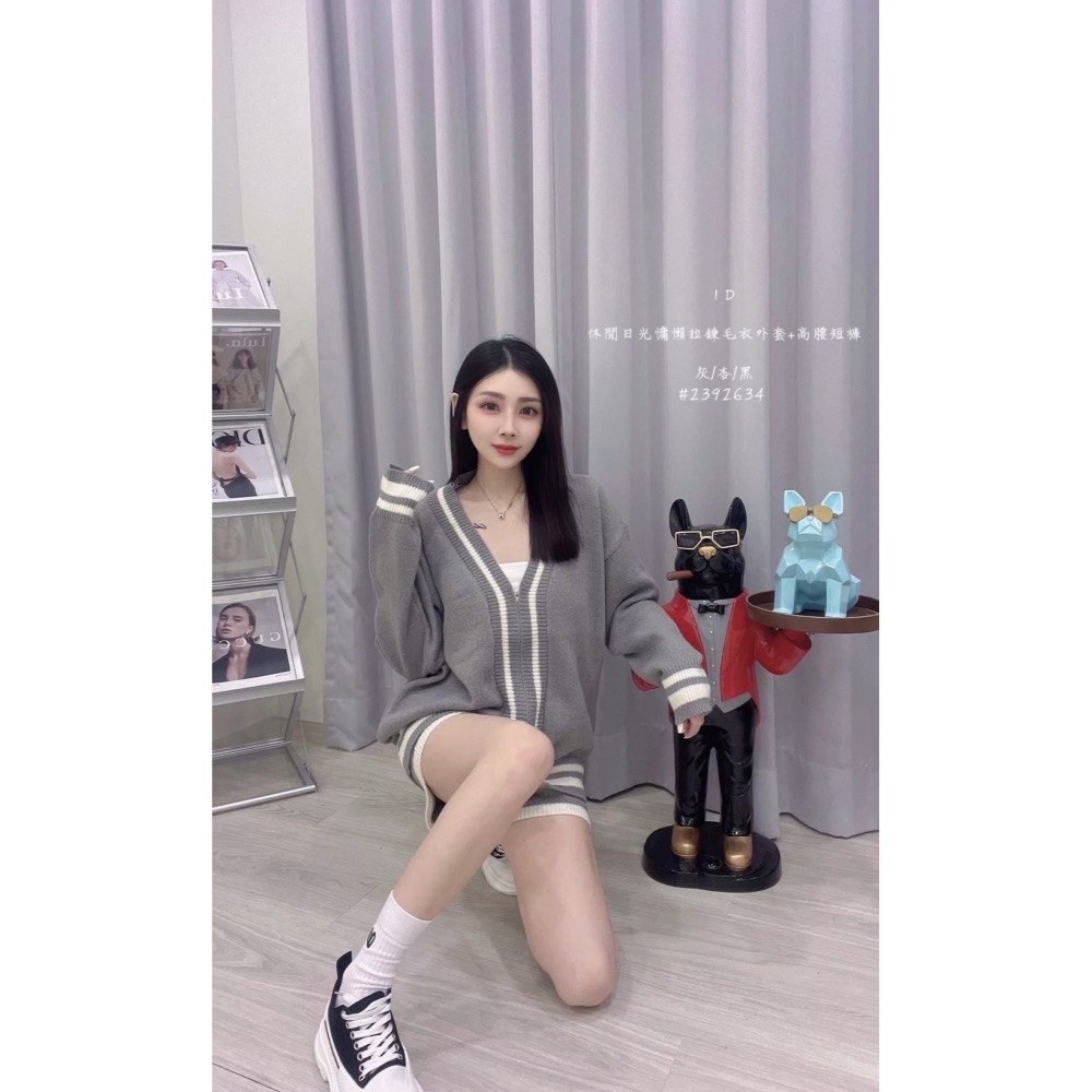 𝑊𝐸𝐼 𝐻𝑆𝐼𝑁 ♡︎（現貨） 休閒日光慵懶拉鍊外套+高腰短褲 A328 SU-細節圖7