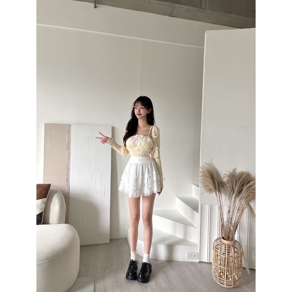 Wei.Hsin_（現貨） 獨家‼️純慾蝴蝶結蕾絲三件套#3537-細節圖8