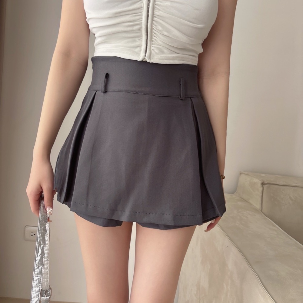 Wei.Hsin_（現貨）高腰彈性百褶褲裙#25071-細節圖11