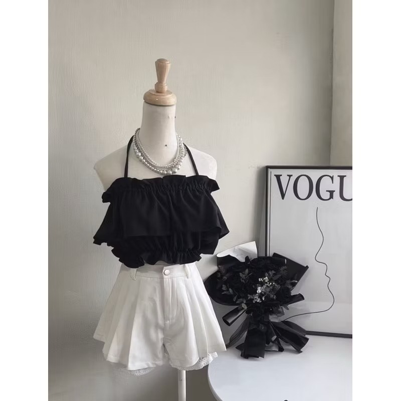 Wei.Hsin_ (現貨)春夏新款💫花苞綁帶蛋糕🍰背心#1566-細節圖4