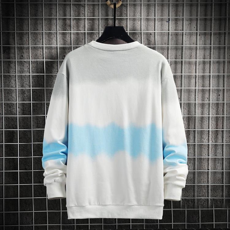 長袖T恤 2023春秋季衛衣男士運動休閒打底衫上衣潮牌圓領衛衣男裝-細節圖4