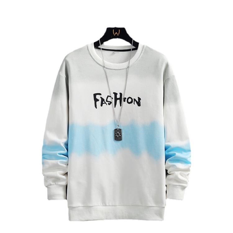 長袖T恤 2023春秋季衛衣男士運動休閒打底衫上衣潮牌圓領衛衣男裝-細節圖5