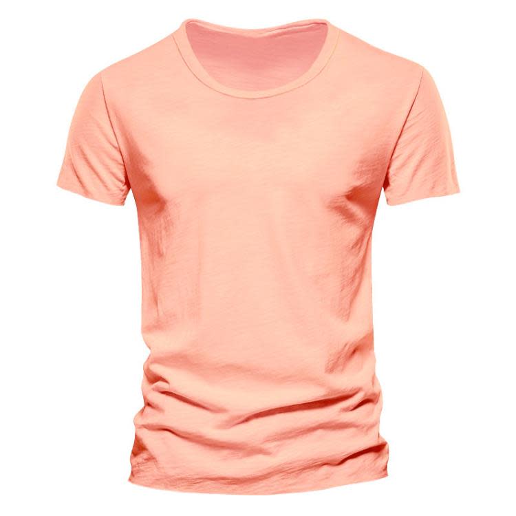 短袖T恤 夏季爆款男式新款純色運動熱賣歐美男裝-細節圖6