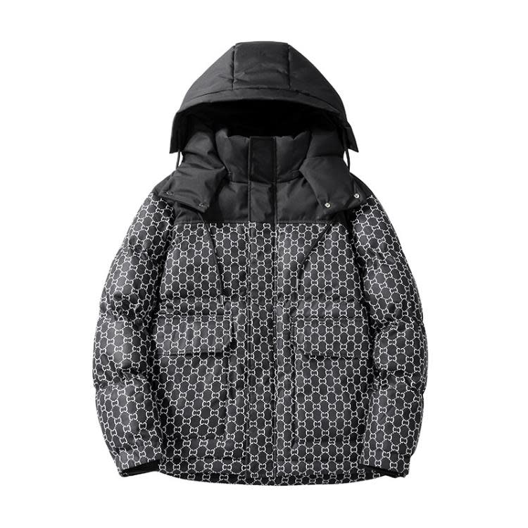 羽絨外套 奢侈高端冬季新款可拆卸連帽棉服男女明星同款潮流百搭保暖衣-細節圖2