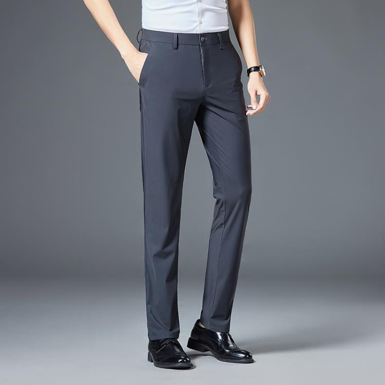 西裝 男士休閒褲2023春季男士正韓潮流寬松款直筒青年直筒長褲子男西褲-細節圖4