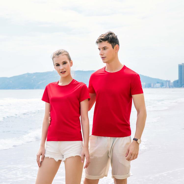 T恤 旅游團隊工作服訂製印logo夏季圓領文化衫訂做閨蜜兄弟團體服-細節圖5