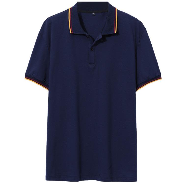 短袖T恤 寶螺加肥加大碼男裝t恤夏季胖子男士休閒polo衫翻領寬松-細節圖5