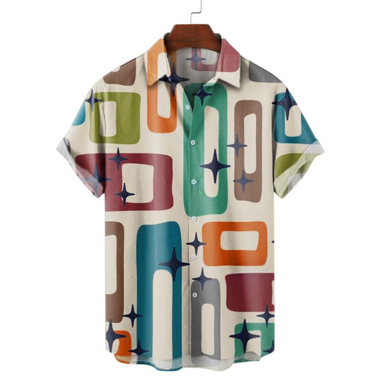 2023夏季短袖襯衫 3D數碼印花 男裝上衣襯衫廠家直供-細節圖5