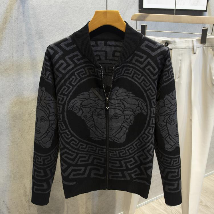 夾克 2023秋冬季男士新款棒球服保暖個性立領拉鍊修身潮流加厚外套-細節圖5
