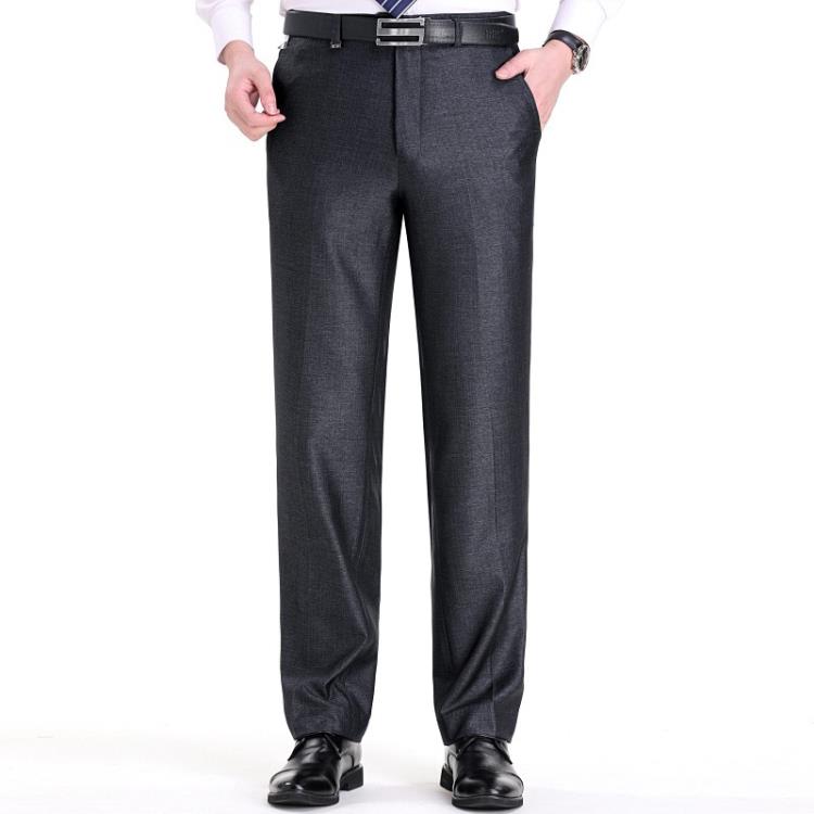 春秋新款男士西褲商務免燙正裝高腰寬松西裝褲中年爸爸裝男褲批髮-細節圖7