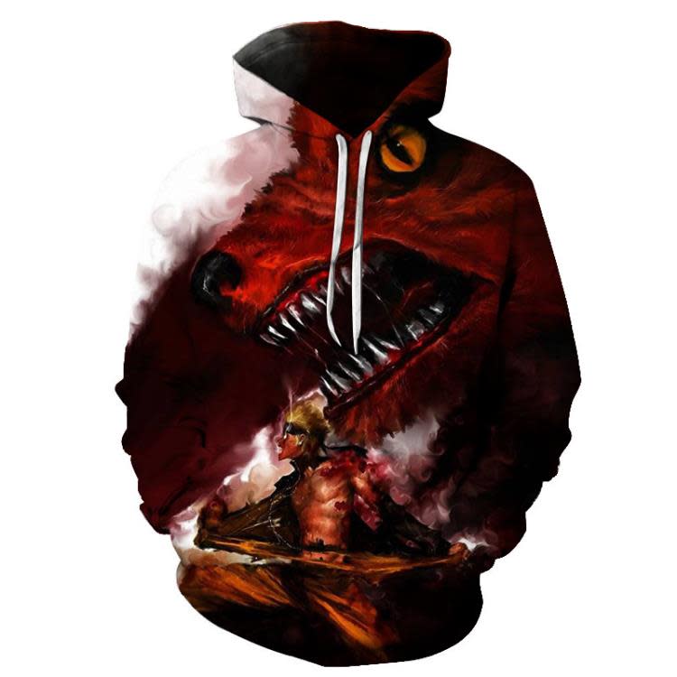 衛衣 2023新款火影忍者3D數碼印花男士廠家直銷-細節圖5