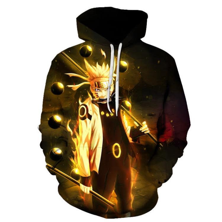 衛衣 2023新款火影忍者3D數碼印花男士廠家直銷-細節圖7