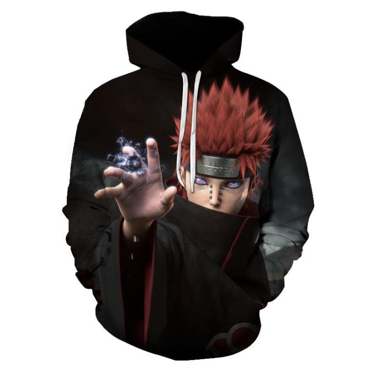 衛衣 2023新款火影忍者3D數碼印花男士廠家直銷-細節圖9