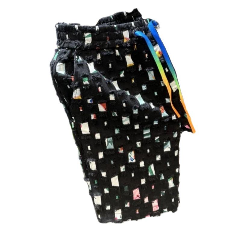 短褲 2023夏季男士印花時尚潮流休閒百搭輕奢透氣五分褲情侶夏-細節圖5