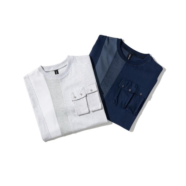 北界男裝 美式潮牌2023夏季新款拼色拼接短袖體恤男士T恤半袖上衣-細節圖5