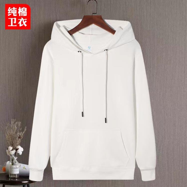 訂製連帽衛衣印制Iogo重磅落肩寬松秋衣團體服純色連帽衫外套衛衣-細節圖2