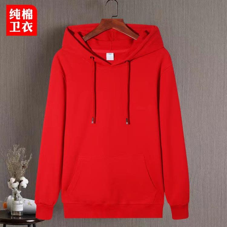 訂製連帽衛衣印制Iogo重磅落肩寬松秋衣團體服純色連帽衫外套衛衣-細節圖3