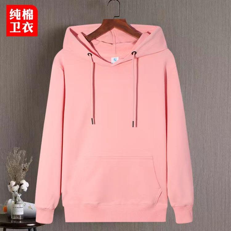 訂製連帽衛衣印制Iogo重磅落肩寬松秋衣團體服純色連帽衫外套衛衣-細節圖4