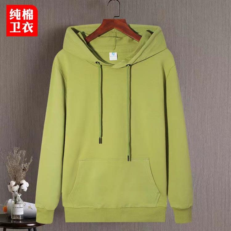 訂製連帽衛衣印制Iogo重磅落肩寬松秋衣團體服純色連帽衫外套衛衣-細節圖6