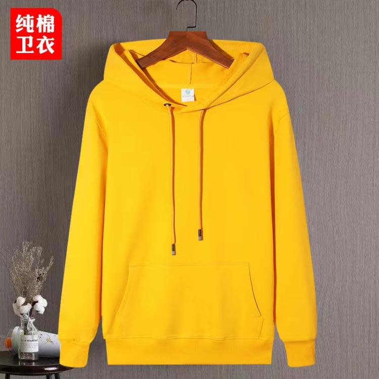 訂製連帽衛衣印制Iogo重磅落肩寬松秋衣團體服純色連帽衫外套衛衣-細節圖8