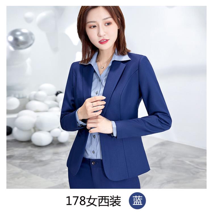 批髮職業西服套裝寶藍色正裝灰色西裝黑色商務西服紫色西裝禮服裝-細節圖7