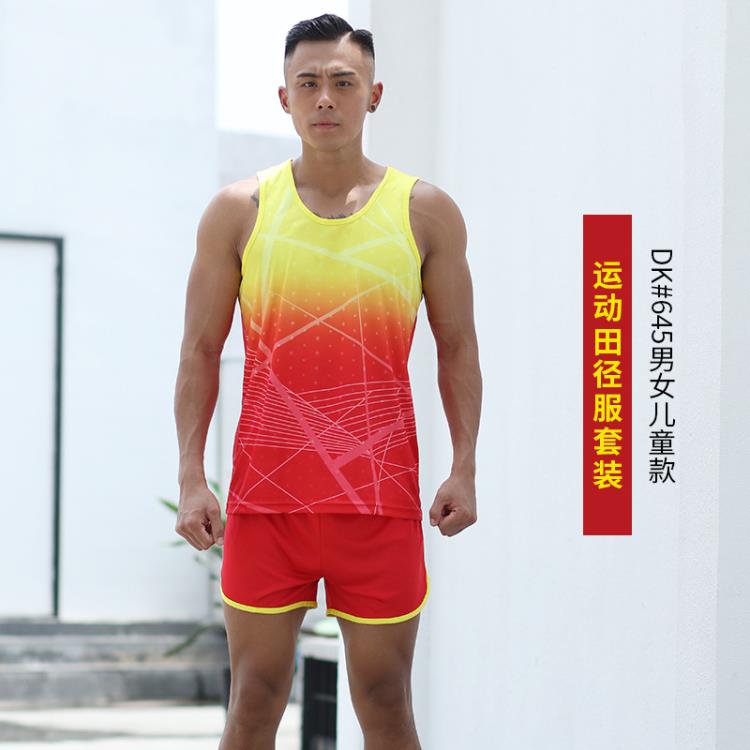 背心 闐徑套裝運動服男耐穿夏季跑步學生運動訓練馬拉松跑步套裝女-細節圖7