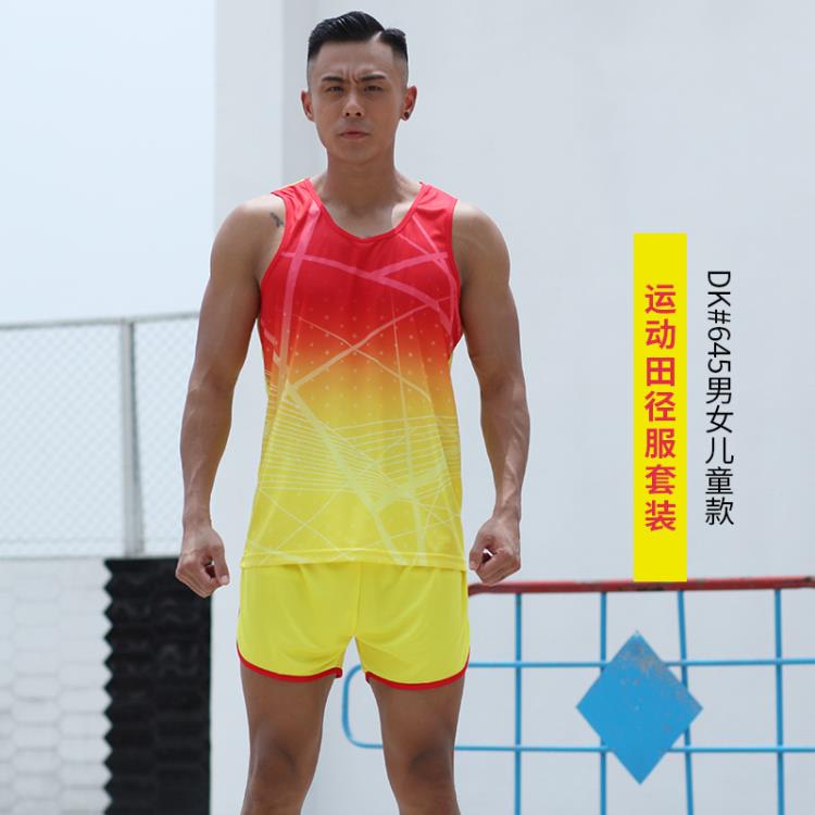 背心 闐徑套裝運動服男耐穿夏季跑步學生運動訓練馬拉松跑步套裝女-細節圖8