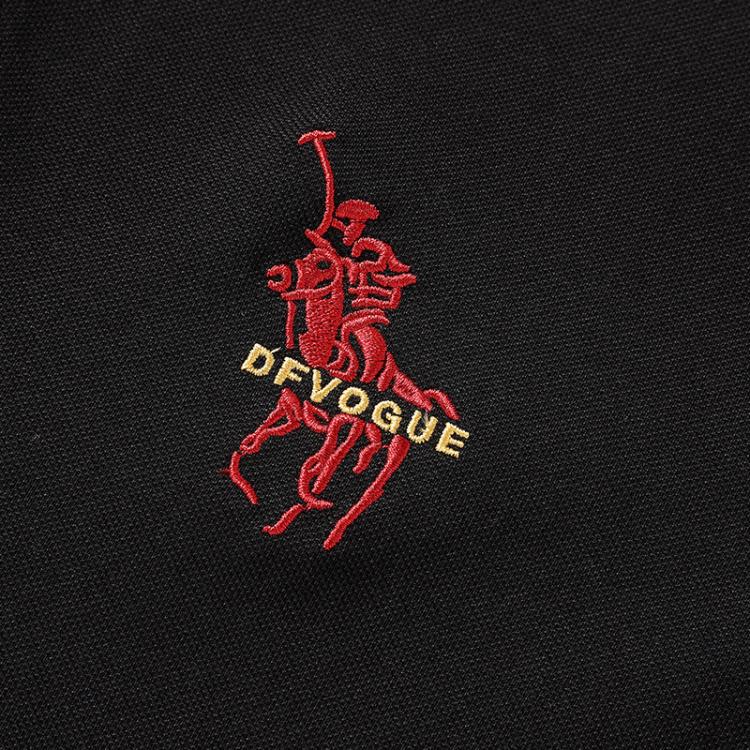 短袖T恤 夏季男士翻領刺繡原單商務POLO衫潮寬松馬球保羅上衣-細節圖3