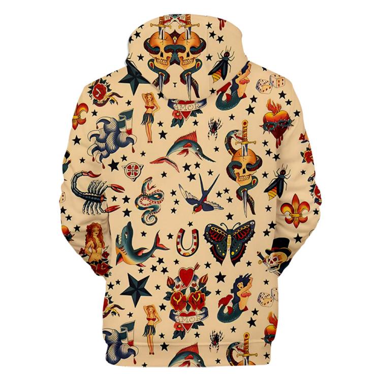 衛衣 2023新款2023夏威夷系列15數碼3D印花帶帽連帽長袖-細節圖4