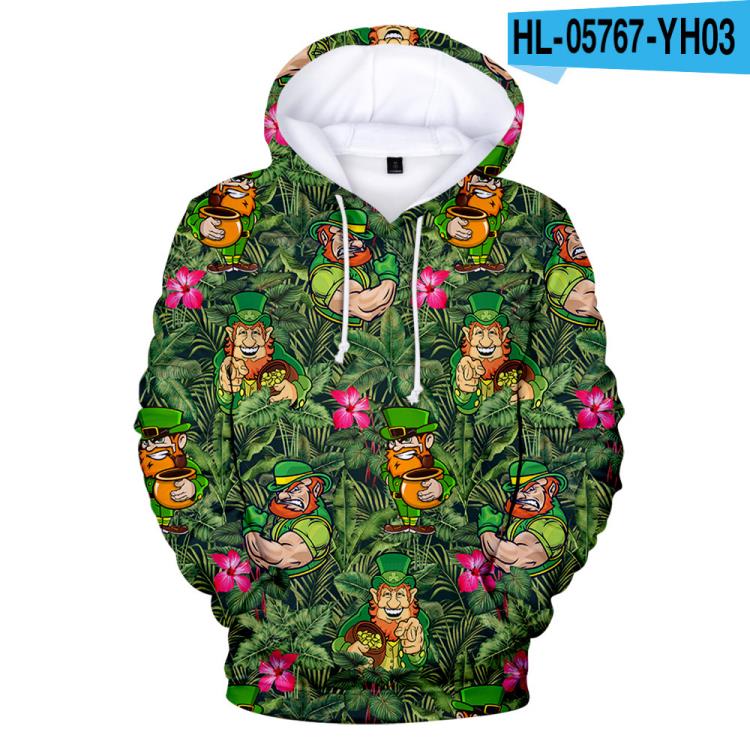 衛衣 2023新款2023夏威夷系列15數碼3D印花帶帽連帽長袖-細節圖7