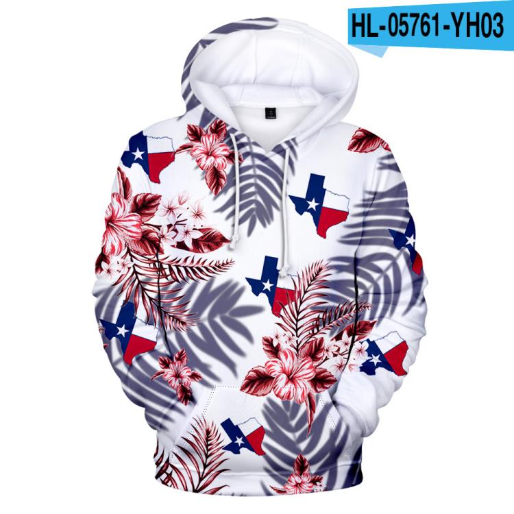 衛衣 2023新款2023夏威夷系列15數碼3D印花帶帽連帽長袖-細節圖8