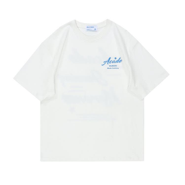 T-015時尚男裝簡約字母印花短袖T恤2023春夏新款圓領寬松顯瘦上衣-細節圖6