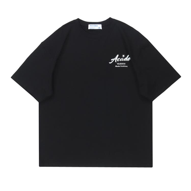 T-015時尚男裝簡約字母印花短袖T恤2023春夏新款圓領寬松顯瘦上衣-細節圖7