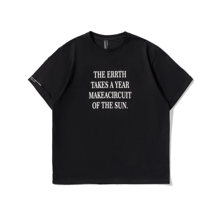 北界男裝 美式潮牌2023夏季新款簡約字母印花短袖T恤衫男半袖上衣-細節圖3