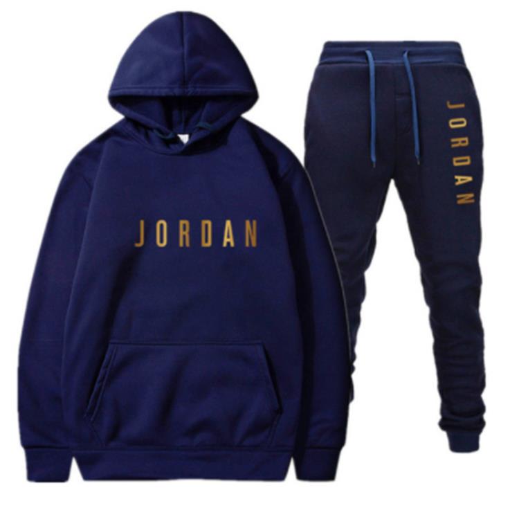 衛衣 2023秋冬新款加絨連帽休閒套裝加厚款套頭長袖連帽衫-細節圖3